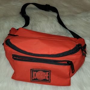 Red Jordache Fanny Pack 90's EUC 5 Pockets